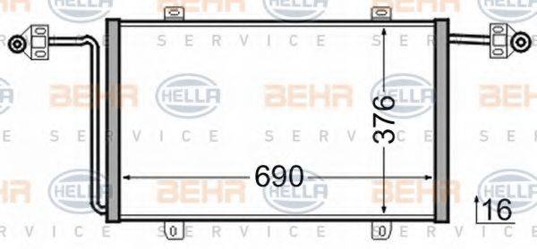 HELLA 8FC351306541 Конденсатор, кондиціонер