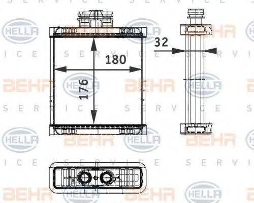 HELLA 8FH351311111 Теплообмінник, опалення салону