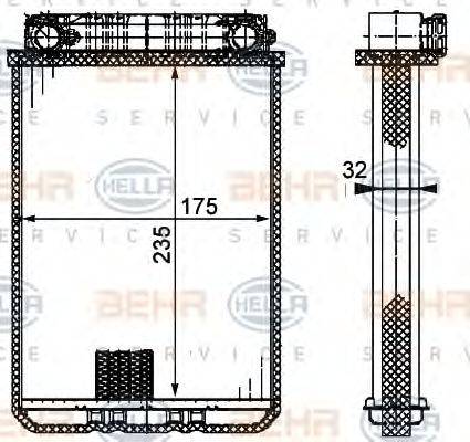 HELLA 8FH351311181 Теплообмінник, опалення салону