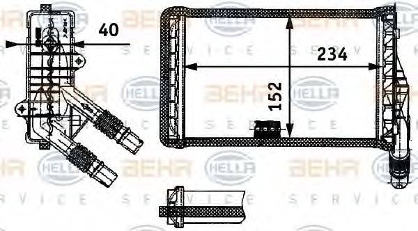 HELLA 8FH351311311 Теплообмінник, опалення салону