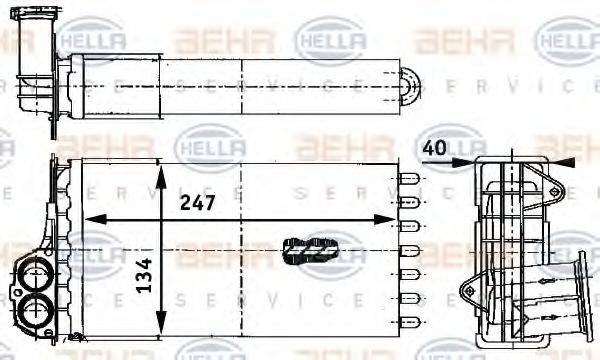 HELLA 8FH351311341 Теплообмінник, опалення салону