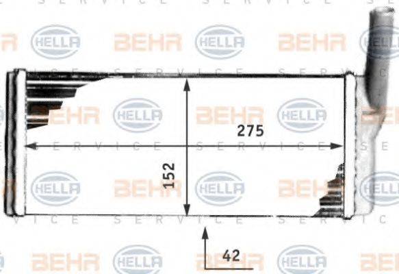 HELLA 8FH351311531 Теплообмінник, опалення салону