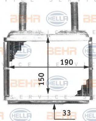 HELLA 8FH351311771 Теплообмінник, опалення салону