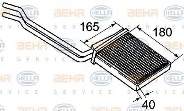 HELLA 8FH351313411 Теплообмінник, опалення салону