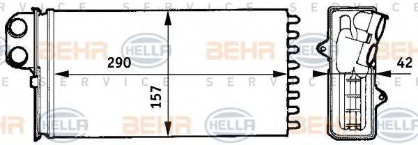 HELLA 8FH351313431 Теплообмінник, опалення салону