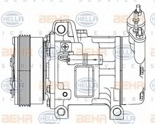 HELLA 8FK351316051 Компресор, кондиціонер