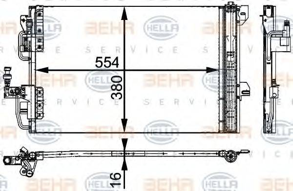 HELLA 8FC351317531 Конденсатор, кондиціонер