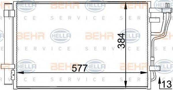 HELLA 8FC351318441 Конденсатор, кондиціонер