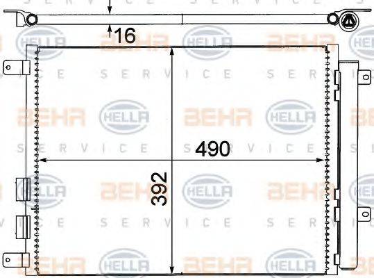 HELLA 8FC351318641 Конденсатор, кондиціонер