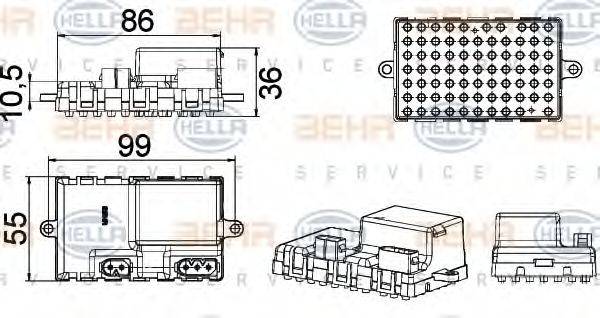 HELLA 5HL351321211 Регулятор, вентилятор салону