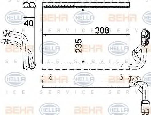 HELLA 8FV351330691 Випарник, кондиціонер