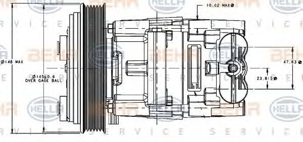 HELLA 8FK351334131 Компресор, кондиціонер