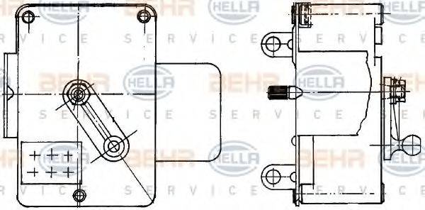 HELLA 6NW351344051 Регулювальний елемент, змішувальний клапан