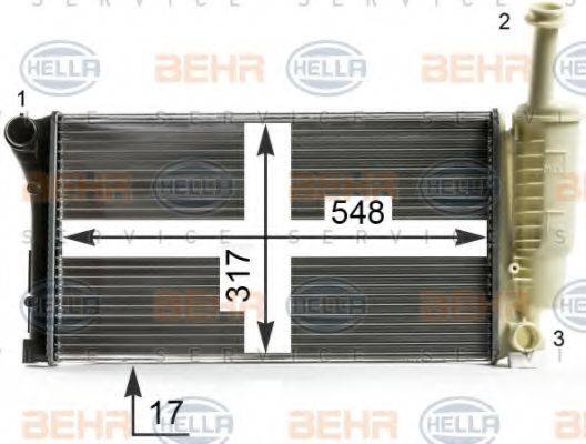 HELLA 8MK376700281 Радіатор, охолодження двигуна