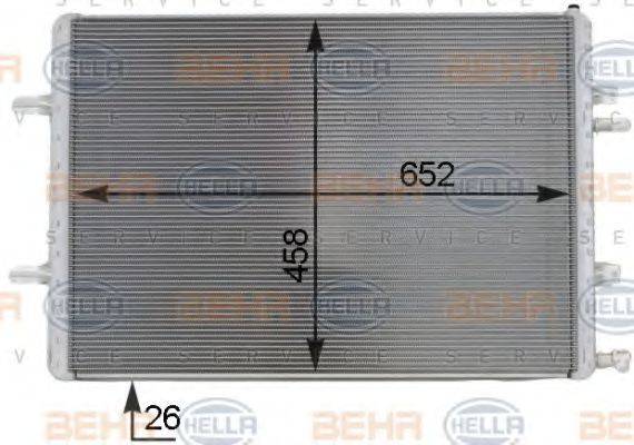 HELLA 8MK376701351 Низькотемпературний охолоджувач, інтеркулер