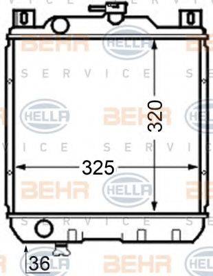 HELLA 8MK376704791 Радіатор, охолодження двигуна