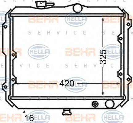 HELLA 8MK376705691 Радіатор, охолодження двигуна