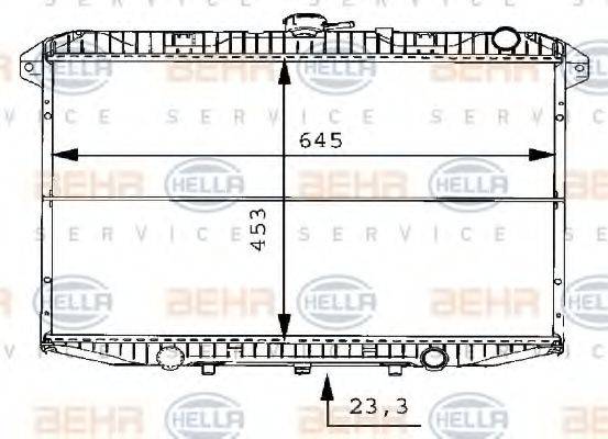 HELLA 8MK376706481 Радіатор, охолодження двигуна