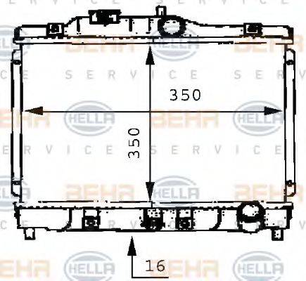 HELLA 8MK376706691 Радіатор, охолодження двигуна