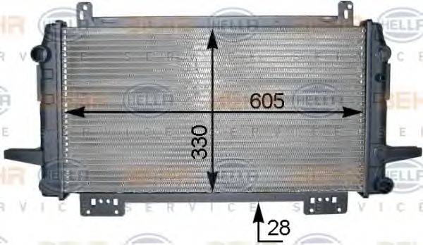 HELLA 8MK376710461 Радіатор, охолодження двигуна