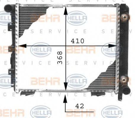 HELLA 8MK376711331 Радіатор, охолодження двигуна