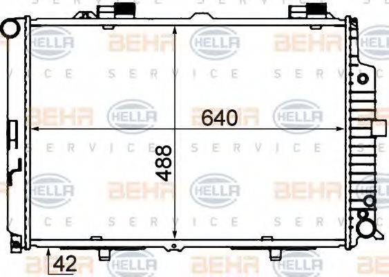 HELLA 8MK376712781 Радіатор, охолодження двигуна