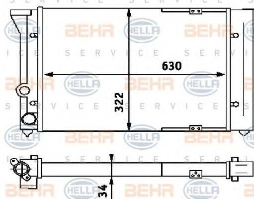 HELLA 8MK376715301 Радіатор, охолодження двигуна