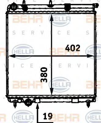 HELLA 8MK376718631 Радіатор, охолодження двигуна