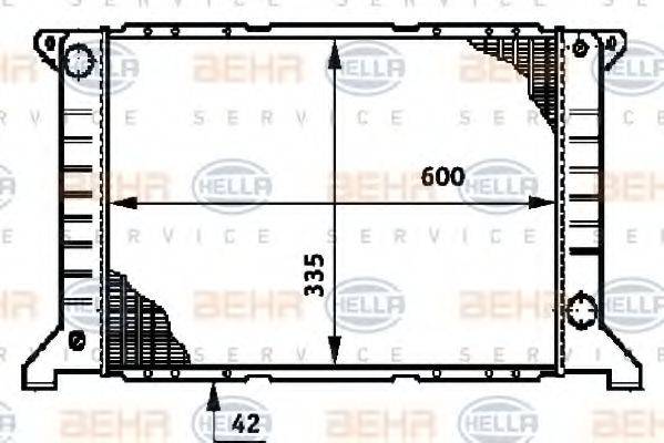 HELLA 8MK376720201 Радіатор, охолодження двигуна