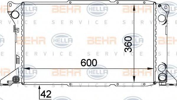 HELLA 8MK376720221 Радіатор, охолодження двигуна