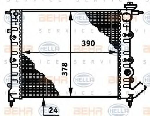 HELLA 8MK376720521 Радіатор, охолодження двигуна