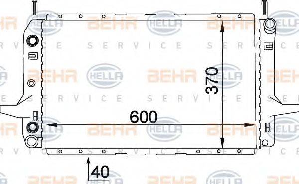 HELLA 8MK376720621 Радіатор, охолодження двигуна