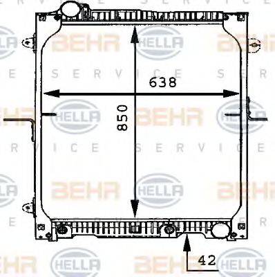 HELLA 8MK376721181 Радіатор, охолодження двигуна