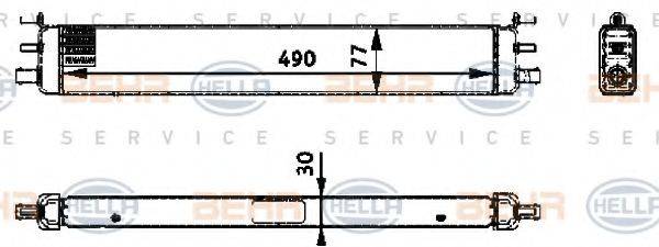 HELLA 8MK376722321 Радіатор, охолодження двигуна