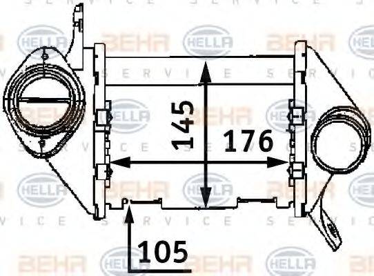 HELLA 8ML376723331 Інтеркулер