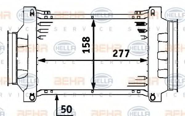 HELLA 8ML376723431 Інтеркулер