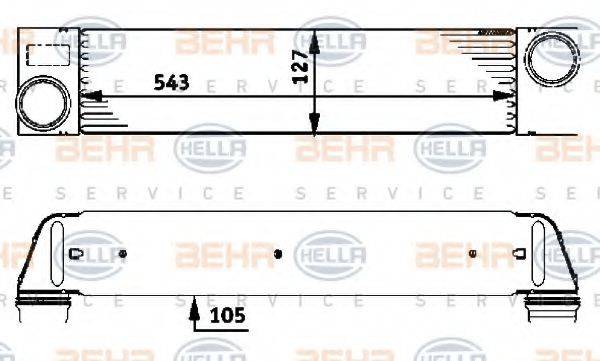 HELLA 8ML376723451 Інтеркулер