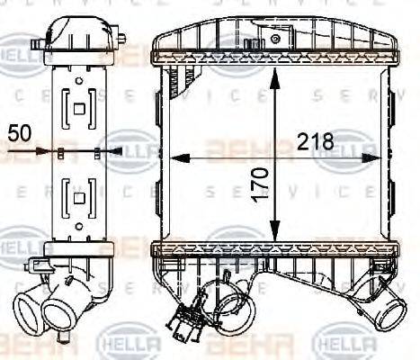 HELLA 8ML376723461 Інтеркулер