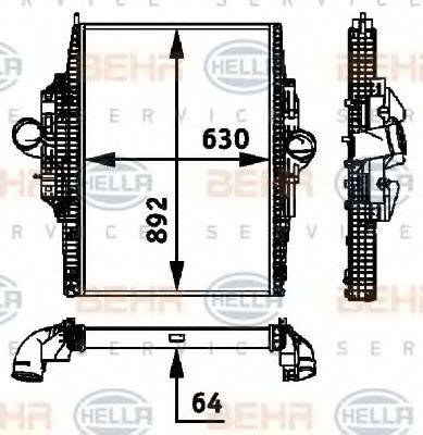 HELLA 8ML376724281 Інтеркулер