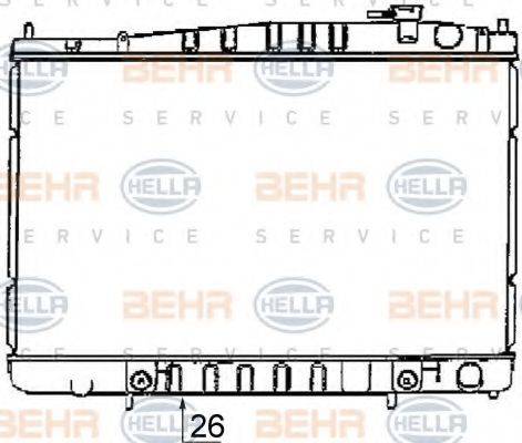 HELLA 8MK376726521 Радіатор, охолодження двигуна