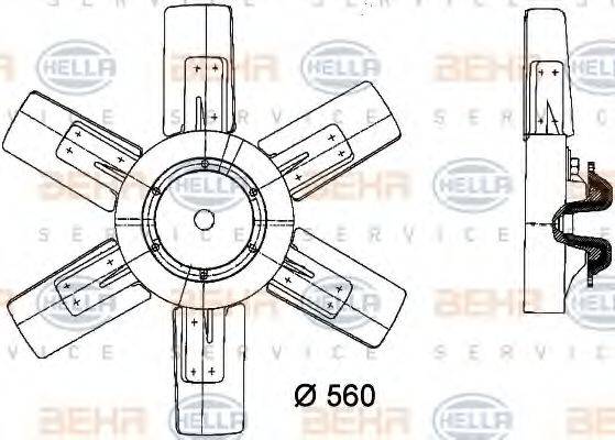 HELLA 8MV376730751 Вентилятор, охолодження двигуна