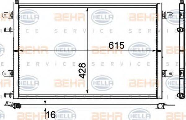 HELLA 8MK376737111 Низькотемпературний охолоджувач, інтеркулер