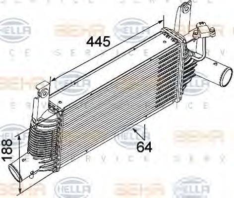 HELLA 8ML376746041 Інтеркулер