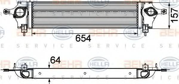 HELLA 8ML376746611 Інтеркулер