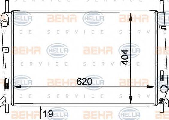 HELLA 8MK376754791 Радіатор, охолодження двигуна