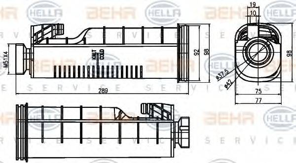 HELLA 8MA376755091 Компенсаційний бак, охолоджуюча рідина