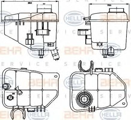 HELLA 8MA376755221 Компенсаційний бак, охолоджуюча рідина