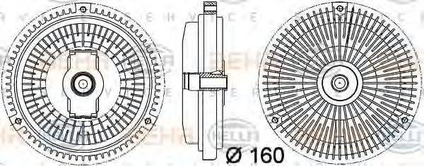 HELLA 8MV376757341 Зчеплення, вентилятор радіатора