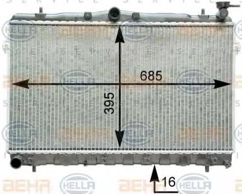 HELLA 8MK376762081 Радіатор, охолодження двигуна