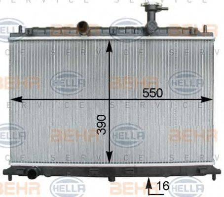 HELLA 8MK376762441 Радіатор, охолодження двигуна